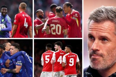 حصل مانشستر يونايتد على أسوأ تصنيف حيث قام نجم ليفربول جيمي كاراغر بتقييم كل نادي في الدوري الإنجليزي الممتاز في تقرير منتصف الموسم