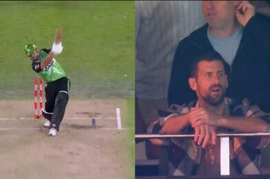 غادر نوفاك ديوكوفيتش في حالة صدمة بعد أن كاد ماركوس ستوينيس أن يصطدم بالسقف في BBL