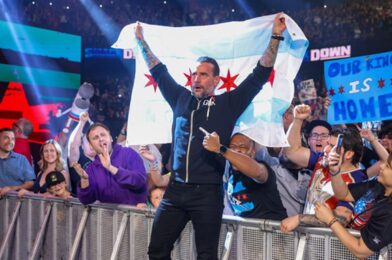 قام CM Punk بتسليم مباراة Steel Cage في بطولة العالم في حدث WWE التالي